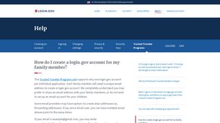 login.gov | How do I create a login.gov account for my family member?