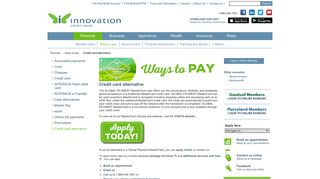 Credit card alternative - Innovation Credit Union