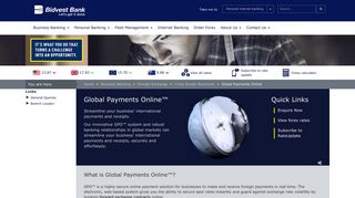 Global Payments Online™ - Bidvest Bank