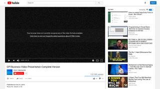 GPI Business Video Presentation Complete Version - YouTube