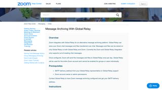 Message Archiving with Global Relay – Zoom Help Center