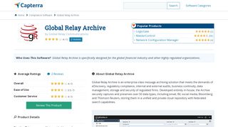 Global Relay Archive Reviews and Pricing - 2019 - Capterra