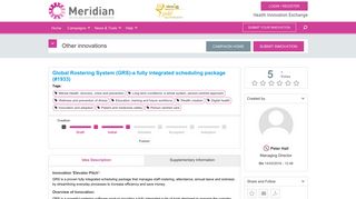 Global Rostering System (GRS)-a fully integrated scheduling package ...