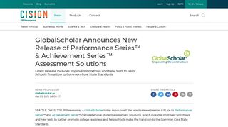 GlobalScholar Announces New Release of Performance Series ...