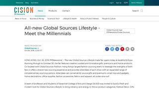 All-new Global Sources Lifestyle - Meet the Millennials - PR Newswire