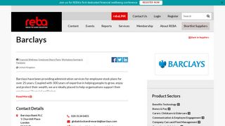 Barclays | Suppliers | Reward and Employee Benefits Association