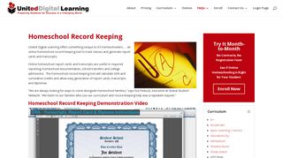 Homeschool Record Keeping - United Digital Learning