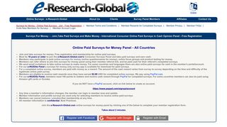 Paid Online Surveys - e-Research-Global.com