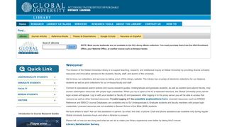 Home - Library Website - LibGuides at Global University Library