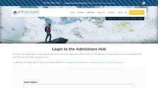 Admissions Hub Login – Bethany Global University