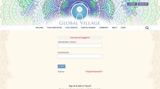 Login - Global Village