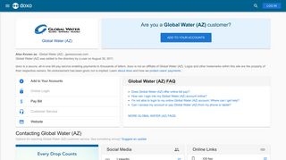Global Water (AZ): Login, Bill Pay, Customer Service and Care Sign-In