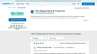 Top 1,323 Reviews and Complaints about The Global Work & Travel Co.