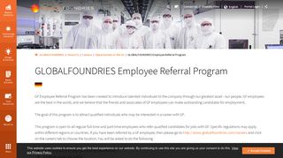 GLOBALFOUNDRIES Employee Referral Program ...