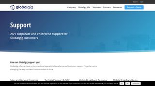 24/7 Corporate and Enterprise Support for Globalgig Customers