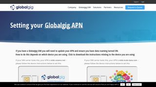 Setting your Globalgig APN | Help and Support | Globalgig