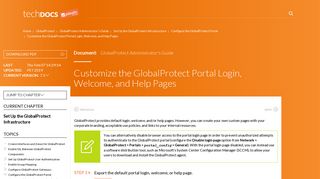 Customize the GlobalProtect Portal Login, Welcome, and Help...