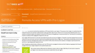 Remote Access VPN with Pre-Logon - Palo Alto Networks