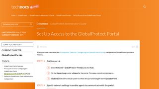 Set Up Access to the GlobalProtect Portal - Palo Alto Networks