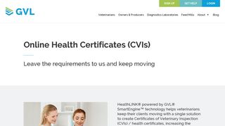 Digital CVIs (Health Certificates) | GVL - GlobalVetLINK