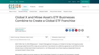 Global X and Mirae Asset's ETF Businesses Combine to Create a ...