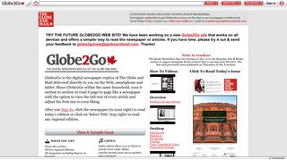 The Globe and Mail (Ontario Edition) online - Globe2Go