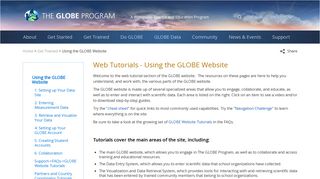 Using the GLOBE Website - GLOBE.gov