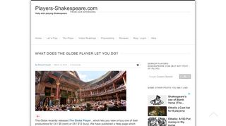 What does the Globe Player let you do? - https://players-shakespeare ...
