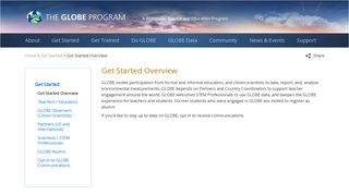 Get Started Overview - GLOBE.gov