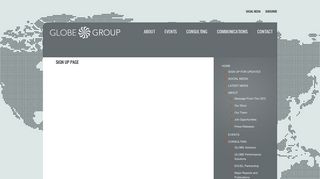 Sign Up Page | GLOBE Group - GLOBE Foundation