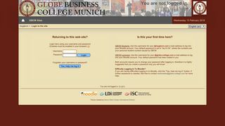Globe Business College Munich Online: Login to the site