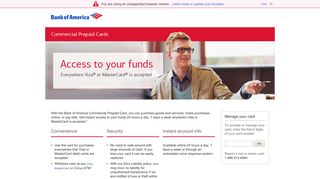Commercial Prepaid Cards from Bank of America