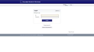 GLOBIS SURVEY SYSTEM - Participant:Login