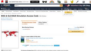 Amazon.com: BSG & GLO-BUS Simulation Access Code ...