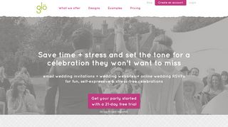 Glo: Wedding Websites, Email Wedding Invitations Online