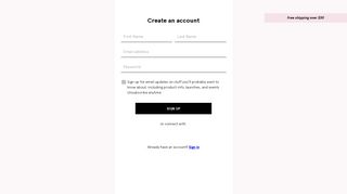 Sign up - Glossier