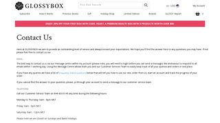 Contact Us | Glossybox