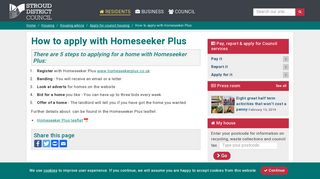 How to apply with Homeseeker Plus - Stroud District Council