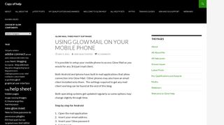 Using Glow Mail on your mobile phone | Copy of help - Glow Blogs