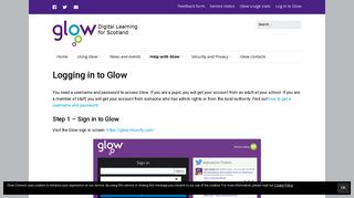 Logging in to Glow – Glow Connect