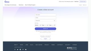 Sign up - Glow