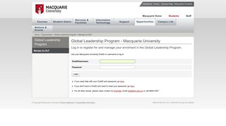 Global Leadership Program - Macquarie University