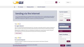 Your GLS login | GLS Parcel Service