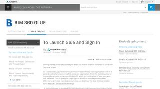 To Launch Glue and Sign In | BIM 360 Glue | Autodesk Knowledge ...