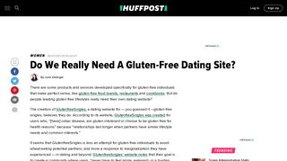 Do We Really Need A Gluten-Free Dating Site? | HuffPost