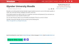 Glyndwr University Moodle - Wrexham.com