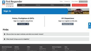 Sign In - GM First Responder Discount