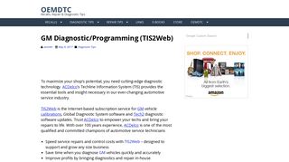 GM Diagnostic/Programming (TIS2Web) | OEMDTC