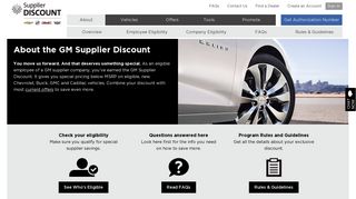 About the Discount | Supplier Discount - GM Supplier Discount