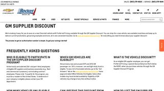 GM Supplier Discount - Rocket Chevrolet